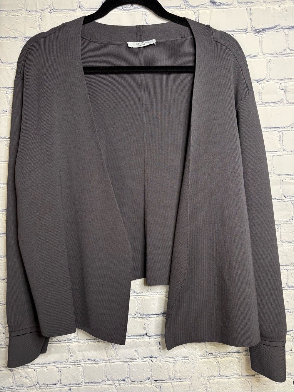 M.M.LaFleur Gray The Sant Ambroeus Jardigan Corporate Crop Cardigan Jacket 20W